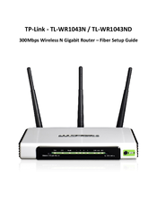 Tp Link TL WR1043ND Ultimate Wireless N Gigabit Router Manuals