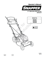 Snapper 7800841 Operator's Manual