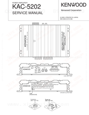 Kenwood KAC-5202 Service Manual