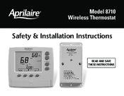 Aprilaire 8710 Safety & Installation Instructions
