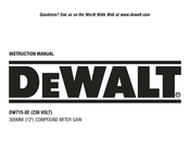 DeWalt DW715-XE Instruction Manual
