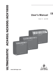 Behringer Ultracoustic ACX450 User Manual