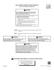 Goodman GAS-FIRED WARM AIR FURNACE User's Information Manual