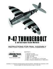 Model Tech P-47 Thunderbolt Instructions For Final Assembly