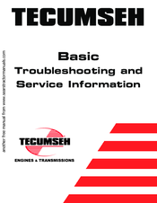 Tecumseh OHM110 Basic Troubleshooting And  Service Information