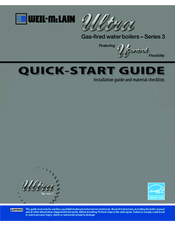 Weil-McLain Ultra-399 Quick Start Manual