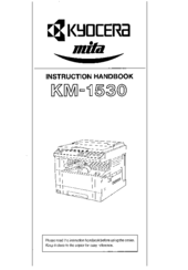 Kyocera Mita KM-1530 Instruction Handbook Manual