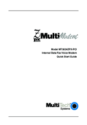 Multitech MT5634ZPX-PCl Quick Start Manual