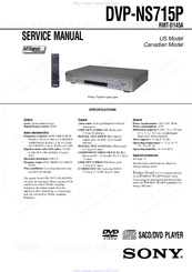 Sony DVP-NS715P Service Manual
