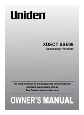 Uniden XDECT SSE06 Owner's Manual