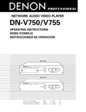 Denon Professional DN-V755 Operating Instructions Manual