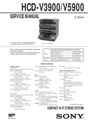 Sony HCD-V5900 Service Manual