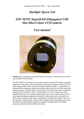 Starlight Xpress SXV-M25C User Manual