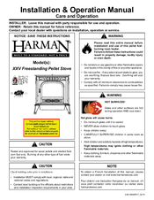 Harman XXV Freestanding Pellet Stove Installation & Operation Manual