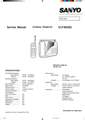 Sanyo CLT-99 Service Manual