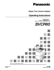Panasonic DVCPRO AJ-CA901 Operating Instructions Manual