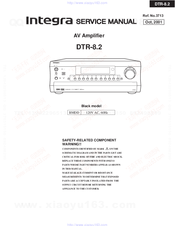 Integra DTR-8.2 Service Manual
