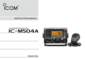 Icom IC-M504A Instruction Manual