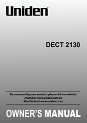 Uniden DECT 2130 Owner's Manual