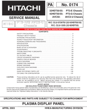 Hitachi 32HDT55 Service Manual