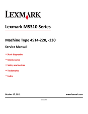 Lexmark MS310d Service Manual