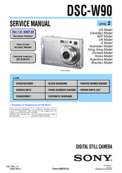 Sony DSCW90 - Cybershot 8.1MP Digital Camera Service Manual