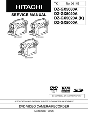 Hitachi DZ-GX5080A Service Manual