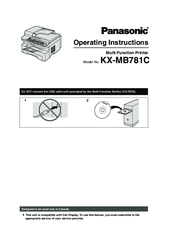 Panasonic KX-MB781C Operating Instructions Manual
