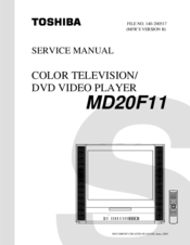 Toshiba MD20F11 Service Manual
