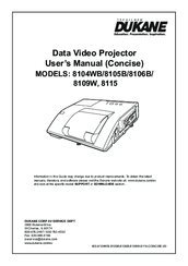 Dukane 8105B User Manual