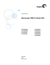 Seagate ST3750330AS - Barracuda 7200.11 750 GB SATA 32 MB Cache Bulk/OEM Hard Drive Product Manual