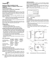 Seagate Momentus ST9808211A Installation Manual