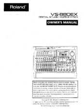Roland VS-880EX_OM Owner's Manual