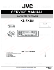 JVC KS-FX381 Service Manual