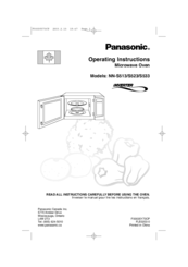 Panasonic Inverter NN-S533 Operating Instructions Manual