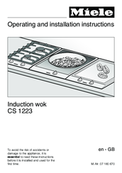 Miele CS 1223 Operating And Installation Instructions