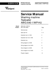 Whirlpool AWG 640-1/WP-HU Service Manual