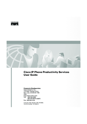 Cisco Productivity Services User Manual