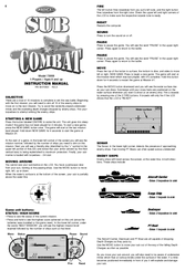 Radica Games 73008 SUB Combat Instruction Manual