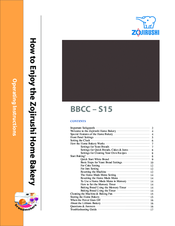 Zojirushi BBCC – S15 Operating Instructions Manual
