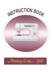 Janome memory craft 5700 Instruction Book
