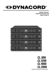 Dynacord CL 800 Owner's Manual