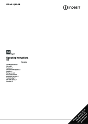 Indesit IPG 640 BK Operating Instructions Manual