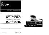 ICOM ICF2010 Instruction Manual