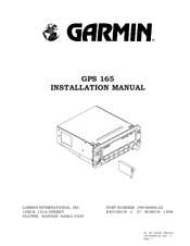 Garmin GPS 165 Installation Manual