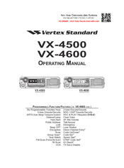 Vertex Standard VX-4600 Series Operating Manual