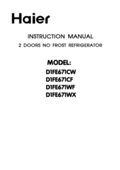 haier D1FE671WX Instruction Manual