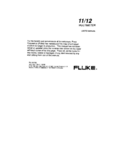 Fluke 11/12 User Manual