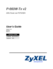 ZyXEL Communications P-660W-T1 v2 User Manual