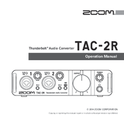 Zoom Thunderbolt TAC-2R Operation Manual